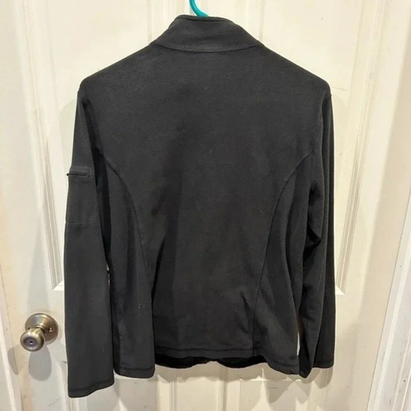 L.L. Bean Black Fleece Shell Full Zip Jacket Women’s size Medium - Picture 3 of 5